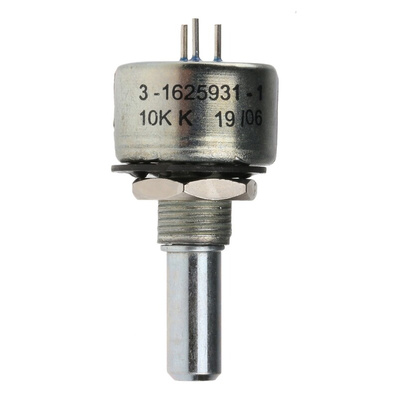 TE Connectivity 10kΩ Rotary Potentiometer 1-Gang Panel Mount, 404802696038