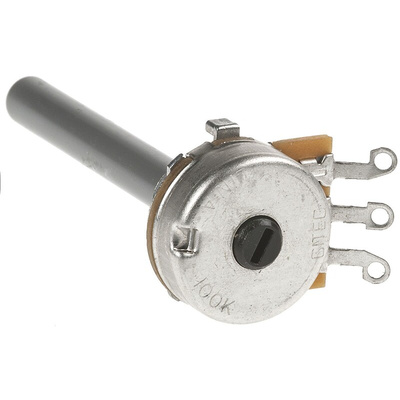 TE Connectivity 100kΩ Rotary Potentiometer 1-Gang Panel Mount, 1623763-2