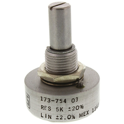 Vishay 5kΩ Rotary Potentiometer 1-Gang Panel Mount, 157B502MX9001