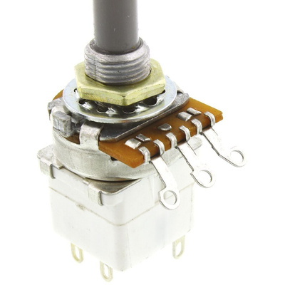 TE Connectivity 4.7kΩ Rotary Potentiometer 1-Gang Panel Mount, 1624209-2