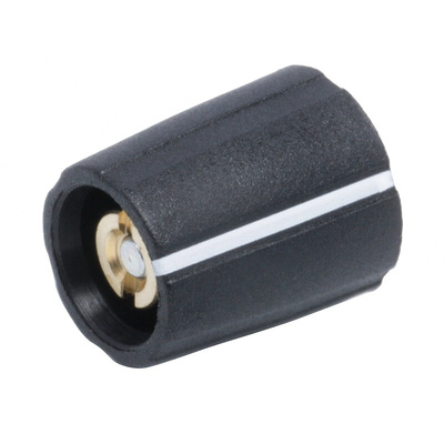 Sifam 11mm Black Potentiometer Knob for 4mm Shaft Splined, S111 004BK