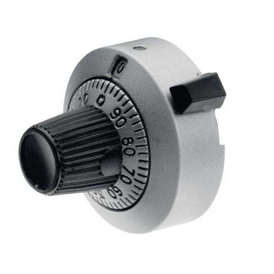 TT Electronics/BI 22.2mm Multiturn Dial for 6.35mm Shaft Splined, 2696