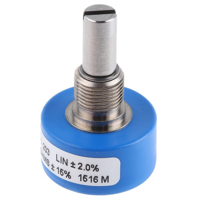 Bourns 20kΩ Rotary Potentiometer Continuous-Turns 1-Gang Panel Mount, 6639S-1-203