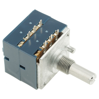 Alps Alpine 10kΩ Rotary Carbon Film Potentiometer, Panel Mount (Through Hole), RK27112A00A5