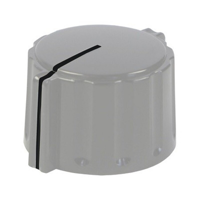 Elma 21mm Grey Potentiometer Knob for 6.35mm Shaft Round Shaft, 023-4510