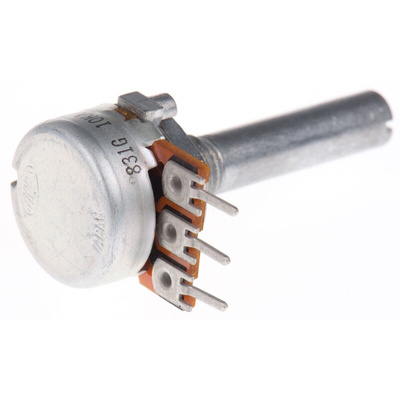 Alps Alpine 10kΩ Rotary Carbon Film Potentiometer, Panel Mount (Through Hole), RK1631110TV9