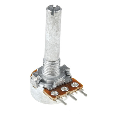 Alps Alpine 10kΩ Rotary Carbon Film Potentiometer, Panel Mount (Through Hole), RK1631110TWA