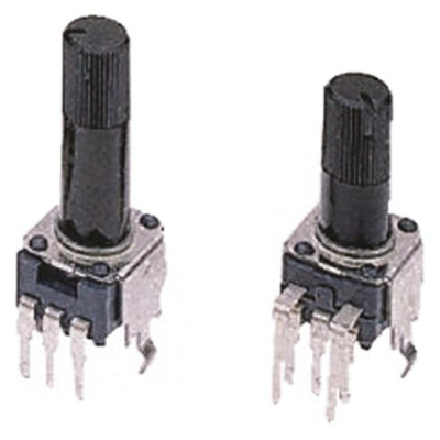 Alps Alpine 10kΩ Rotary Carbon Film Potentiometer, Panel Mount (Through Hole), RK09K1130C17