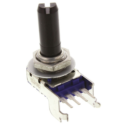 Alps Alpine 50kΩ Rotary Carbon Film Potentiometer, Panel Mount (Through Hole), RK11K1120ABF