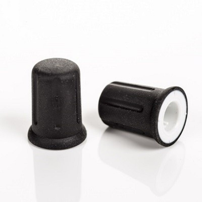 Sifam 10.7mm Black Potentiometer Knob for 6mm Shaft Splined, K70104