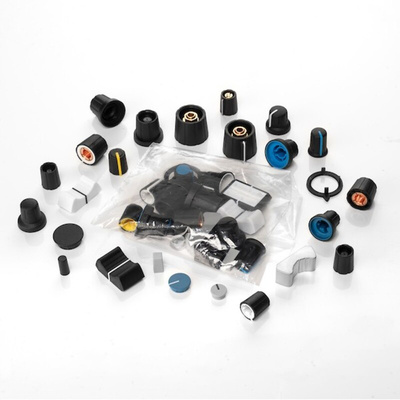 Sifam Black, White Potentiometer Knob Assortment, K70154