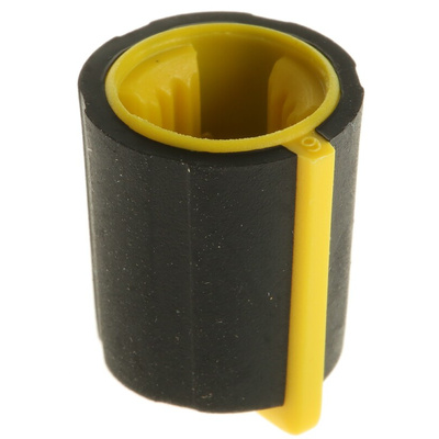Sifam 11.5mm Black Potentiometer Knob for 6mm Shaft Splined, 3/03/TP110-006/237/239
