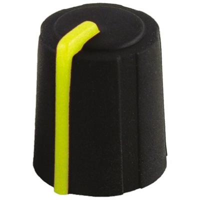 Sifam 11.5mm Black Potentiometer Knob for 6mm Shaft D Shaped, 3/03/DR110-006/237/239