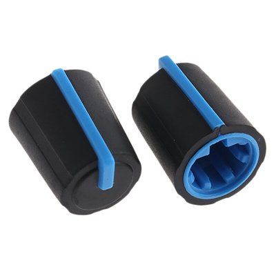 Sifam 11.5mm Black Potentiometer Knob for 6mm Shaft D Shaped, 3/03/DR110-006/237/233