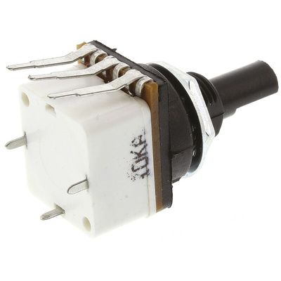 TE Connectivity 10kΩ Rotary Potentiometer 1-Gang Panel Mount, 17PCSA103MC19P