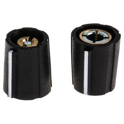 Sifam 11.5mm Black Potentiometer Knob for 4mm Shaft Splined, SP111 004 BLACK