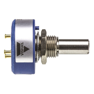 Vishay 2kΩ Rotary Potentiometer Continuous-Turns 1-Gang Panel Mount, 357B0202MAB251S22