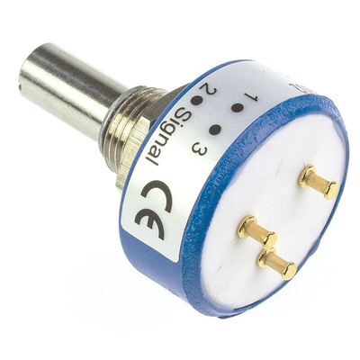 Vishay 5kΩ Rotary Potentiometer Continuous-Turns 1-Gang Panel Mount, 357B0502MAB251S22