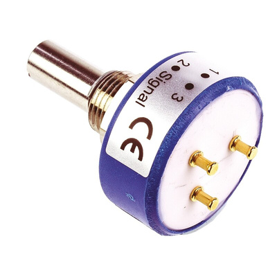 Vishay 1kΩ Rotary Potentiometer 1-Gang Panel Mount, 357B2102MAB251S22