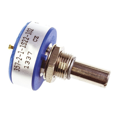 Vishay 1kΩ Rotary Potentiometer 1-Gang Panel Mount, 357B2102MAB251S22