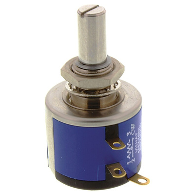 Vishay 20kΩ Rotary Potentiometer 10-Turns 1-Gang Panel Mount, 534B1203JL