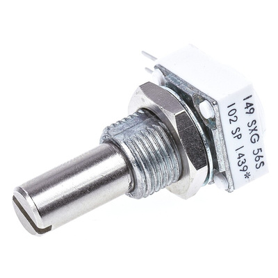 Vishay 1kΩ Rotary Potentiometer 1-Gang, Panel Mount (Through Hole), 14910F0GJSX10102KA
