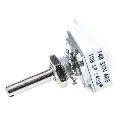 Vishay 10kΩ Rotary Potentiometer 1-Gang, Panel Mount (Through Hole), 14810A0BHSX10103KA