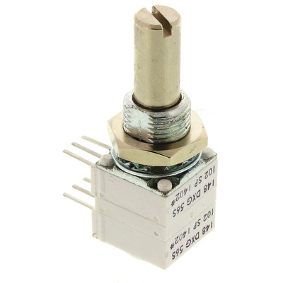 Vishay 1kΩ Rotary Potentiometer 1-Gang, Panel Mount (Through Hole), 14820F0GJSX13102KA