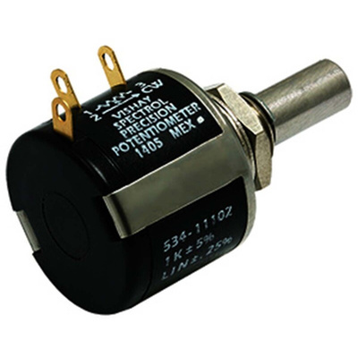 Vishay 5kΩ Rotary Potentiometer 10-Turns 1-Gang Panel Mount, 534B1502JC8872