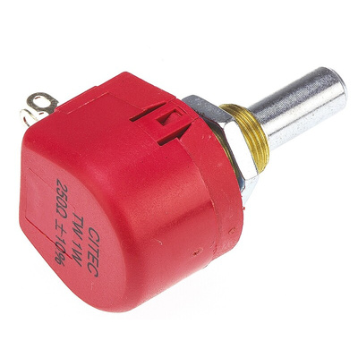 TE Connectivity 250Ω Rotary Potentiometer 1-Gang Panel Mount, TW1251KA