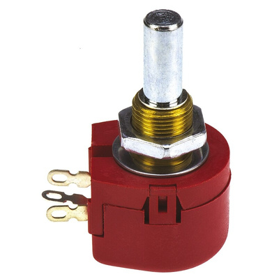 TE Connectivity 500Ω Rotary Potentiometer 1-Gang Panel Mount, TW1501KA