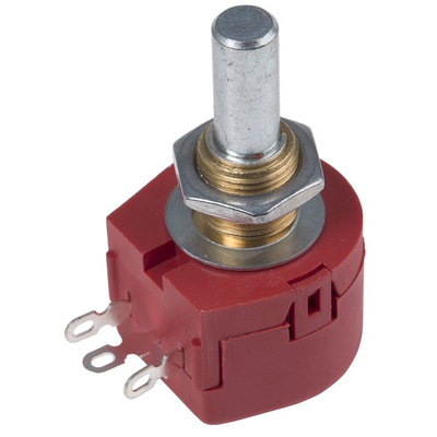 TE Connectivity 2.5kΩ Rotary Potentiometer 1-Gang Panel Mount, TW1252KA