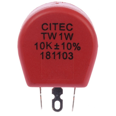 TE Connectivity 10kΩ Rotary Potentiometer 1-Gang Panel Mount, TW1103KA