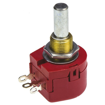 TE Connectivity 25kΩ Rotary Potentiometer 1-Gang Panel Mount, TW1253KA