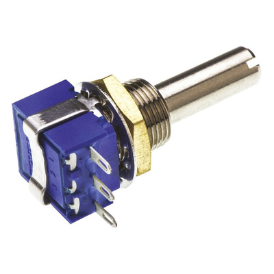 Bourns 5kΩ Rotary Potentiometer 1-Gang Panel Mount, 53RAA-R25-A13L