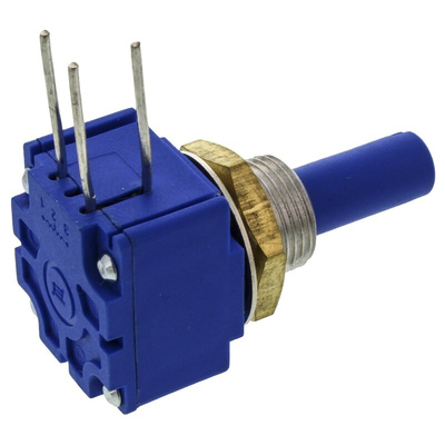 Bourns 5kΩ Rotary Potentiometer 1-Gang, Panel Mount (Through Hole), 93R1A-R22-A13L
