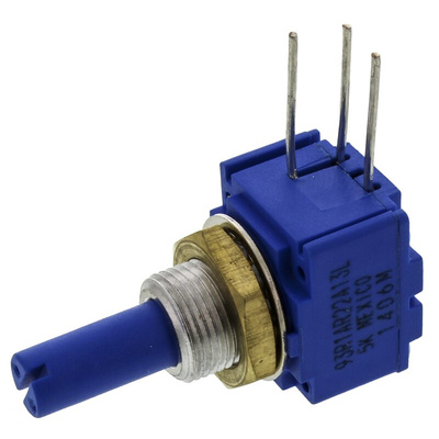 Bourns 5kΩ Rotary Potentiometer 1-Gang, Panel Mount (Through Hole), 93R1A-R22-A13L