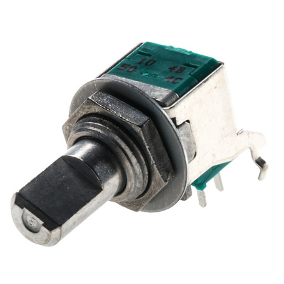 Alps Alpine 100kΩ Rotary Potentiometer 2-Gang Through Hole, RK09L1220A1B