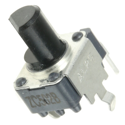 Alps Alpine 5kΩ Rotary Potentiometer 1-Gang Through Hole, RK09K1130AU2