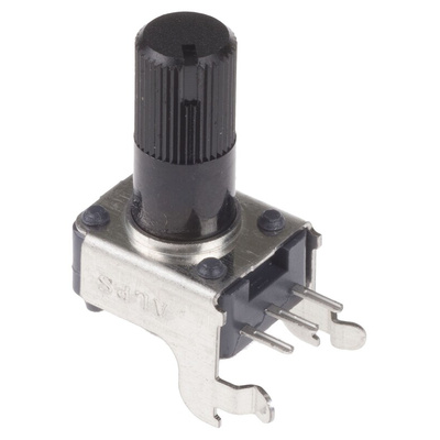 Alps Alpine 10kΩ Rotary Potentiometer 1-Gang Through Hole, RK09K1110A0J