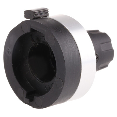 Bourns 22.8mm Black, Chrome Potentiometer Knob for 3.2mm Shaft Splined, H-516-3A