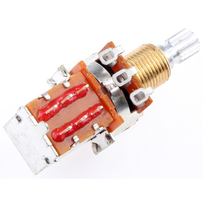 Bourns 500kΩ Rotary Potentiometer 1-Gang Panel Mount, PDB183-GTR01-504A2