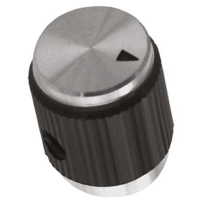 TE Connectivity 13mm Black Potentiometer Knob for 3.2mm Shaft, KN501BA1/8