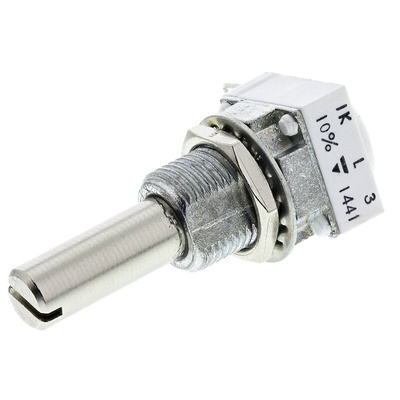 Vishay 1kΩ Rotary Potentiometer 1-Gang Panel Mount, P11S1V0FLSY00102KL