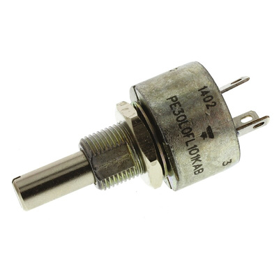 Vishay 100Ω Rotary Potentiometer 1-Gang Panel Mount, PE30L0FL101KAB