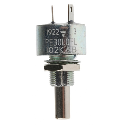Vishay 1kΩ Rotary Potentiometer 1-Gang Panel Mount, PE30L0FL102KAB