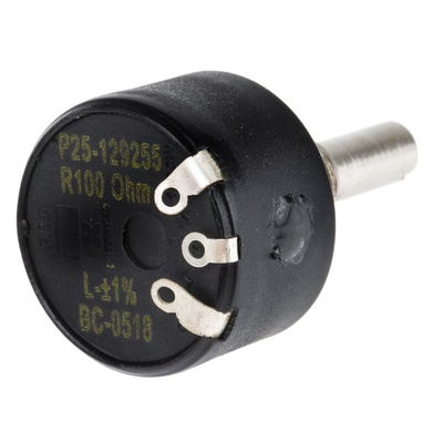 RS PRO 100Ω Rotary Potentiometer 1-Gang Panel Mount