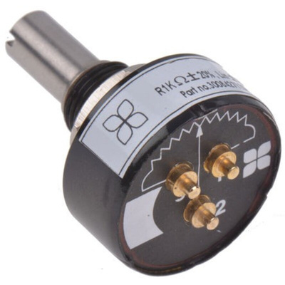 RS PRO 1kΩ Rotary Potentiometer 1-Gang Bushing Mount