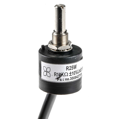 RS PRO 10kΩ Rotary Potentiometer 1-Gang Panel Mount