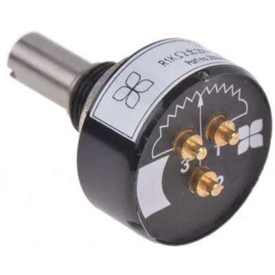 RS PRO 1kΩ Rotary Potentiometer 1-Gang Bushing Mount